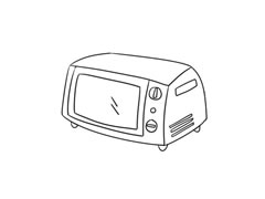 烤箱簡筆畫繪制步驟圖示