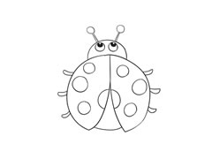 簡(jiǎn)筆畫七星瓢蟲畫法步驟圖示