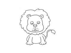 簡筆畫獅子畫法圖片步驟