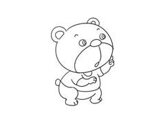 狗熊簡(jiǎn)筆畫法步驟圖示