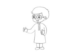 律師簡(jiǎn)筆畫繪制步驟圖示