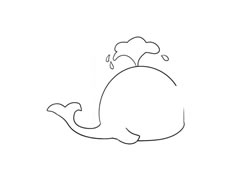 簡(jiǎn)筆畫鯨魚畫法步驟圖示