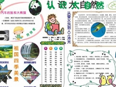 認(rèn)識(shí)大自然手抄報(bào)模板