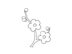 梅花簡筆畫法步驟圖示