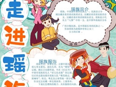 走進瑤族手抄報模板
