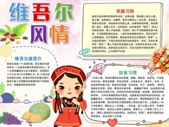 維吾爾族文化手抄報模板