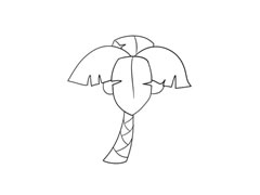 椰子樹(shù)簡(jiǎn)筆畫(huà)法步驟圖示