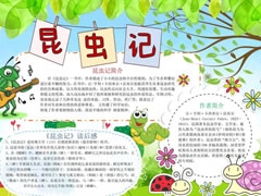 昆蟲記手抄報模板（第四版）