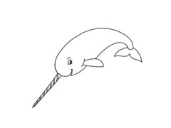 獨(dú)角鯨簡(jiǎn)筆畫分步繪制
