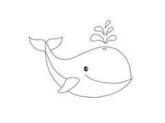 藍(lán)鯨簡(jiǎn)筆畫分步繪制