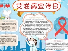 艾滋病宣傳日手抄報模板