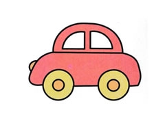 轎車簡筆畫分步繪制圖示