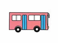 公共汽車簡筆畫分步繪制圖示