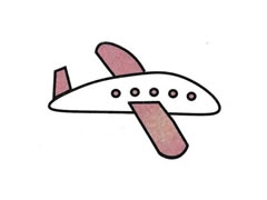 客機簡筆畫分步繪制圖示