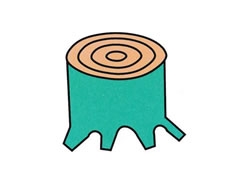 樹(shù)墩簡(jiǎn)筆畫(huà)分步繪制圖示