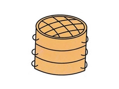 蒸籠簡(jiǎn)筆畫(huà)分步繪制圖示