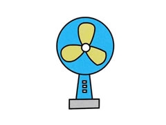 電風(fēng)扇簡筆畫分步繪制圖示