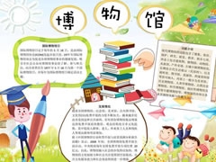 博物館手抄報模板