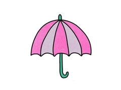 雨傘簡(jiǎn)筆畫(huà)分步繪制圖示