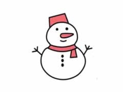 雪人簡筆畫分步繪制圖示