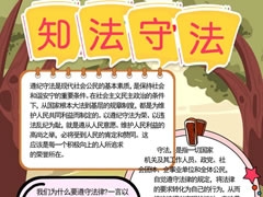 知法守法手抄報模板