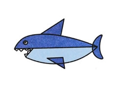 簡(jiǎn)筆畫鯊魚畫法步驟圖示