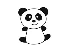 簡(jiǎn)筆畫熊貓畫法步驟圖示