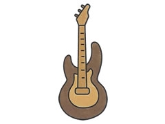 簡筆畫吉他畫法步驟圖示