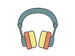 簡(jiǎn)筆畫(huà)耳機(jī)畫(huà)法步驟圖示