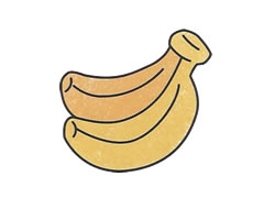 香蕉簡筆畫分步繪制圖示