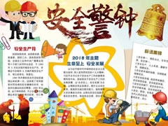 安全生產(chǎn)警鐘手抄報(bào)模板