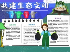 共建生態(tài)文明手抄報模板