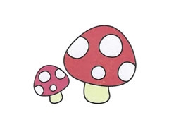 簡筆畫蘑菇繪制步驟圖示