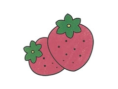 簡筆畫草莓畫法步驟圖示