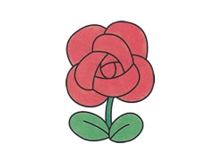 簡筆畫玫瑰花畫法步驟圖示
