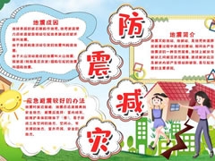 防震減災(zāi)手抄報內(nèi)容模板（第一版）