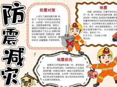 防震減災(zāi)手抄報內(nèi)容模板（第二版）