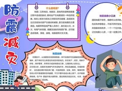 防震減災(zāi)手抄報內(nèi)容模板（第三版）