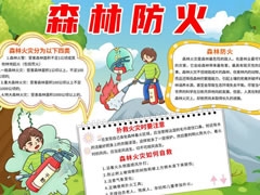 森林防火手抄報模板（第六版）