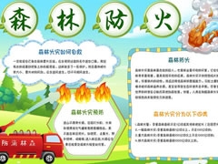 森林防火手抄報模板（第七版）