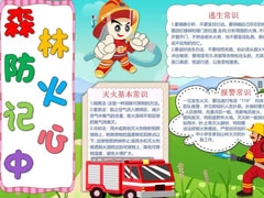 森林防火記心中手抄報模板