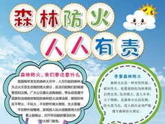 森林防火人人有責(zé)小報模板
