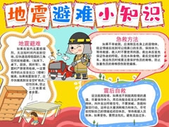 地震避難小知識(shí)手抄報(bào)模板