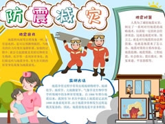 防震減災(zāi)手抄報內(nèi)容模板（第九版）