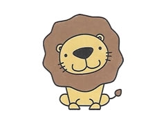 獅子簡筆畫分步繪制圖示