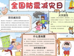 全國防震減災日手抄報內容模板
