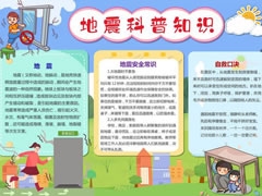 地震科普知識(shí)手抄報(bào)模板