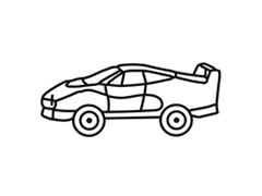 簡筆畫跑車分步繪制圖示
