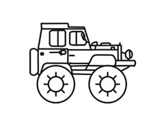 越野車簡筆畫分步繪制