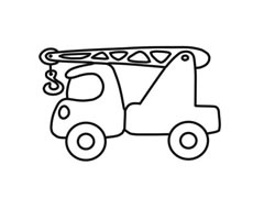 簡筆畫吊車分步繪制